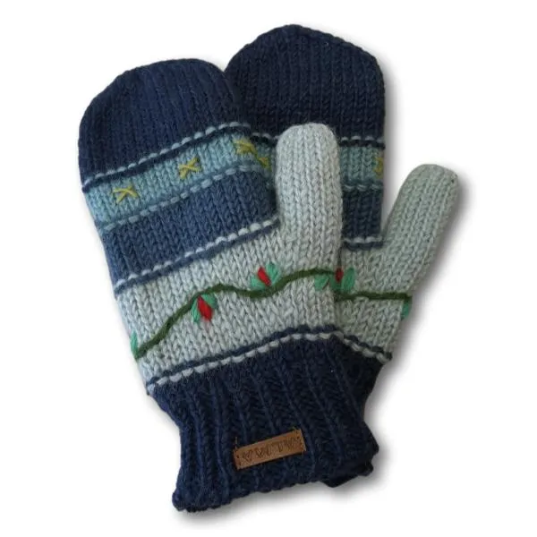 Vine Knit Mittens
