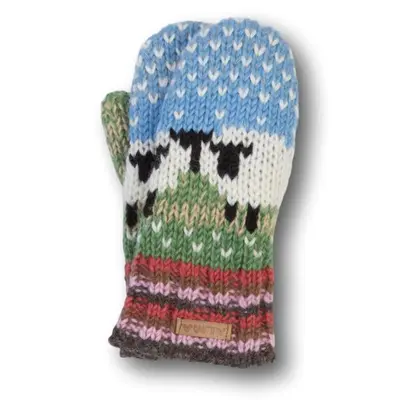 Knit Lamb Stripe Mittens
