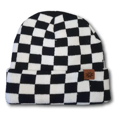 Checker-board Print Toque