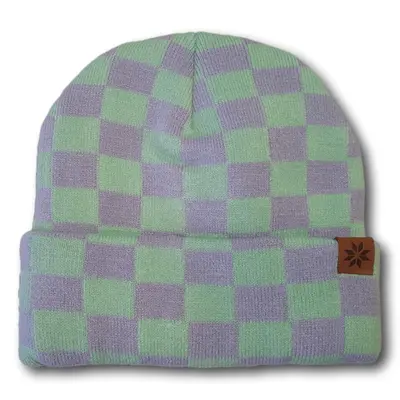 Checker-board Print Toque