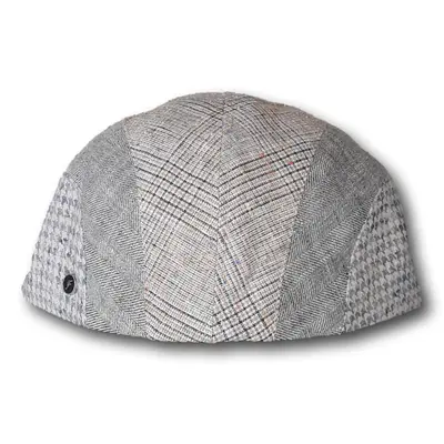 Three-Tone Linen Flat Cap
