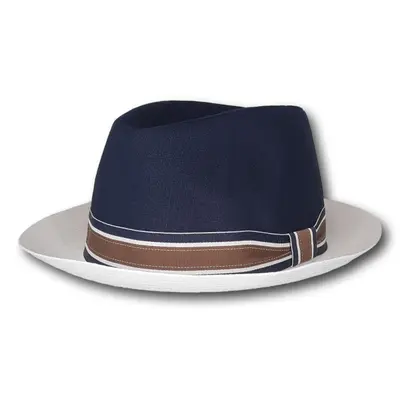 Two-Tone Fedora with Grosgrain Band