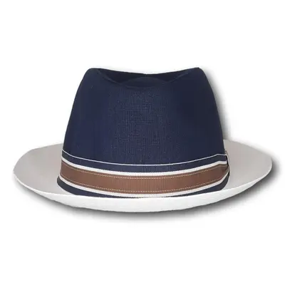 Two-Tone Fedora with Grosgrain Band