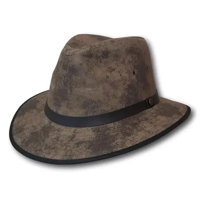 Leather Wide Brim Safari