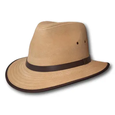 Leather Wide Brim Safari