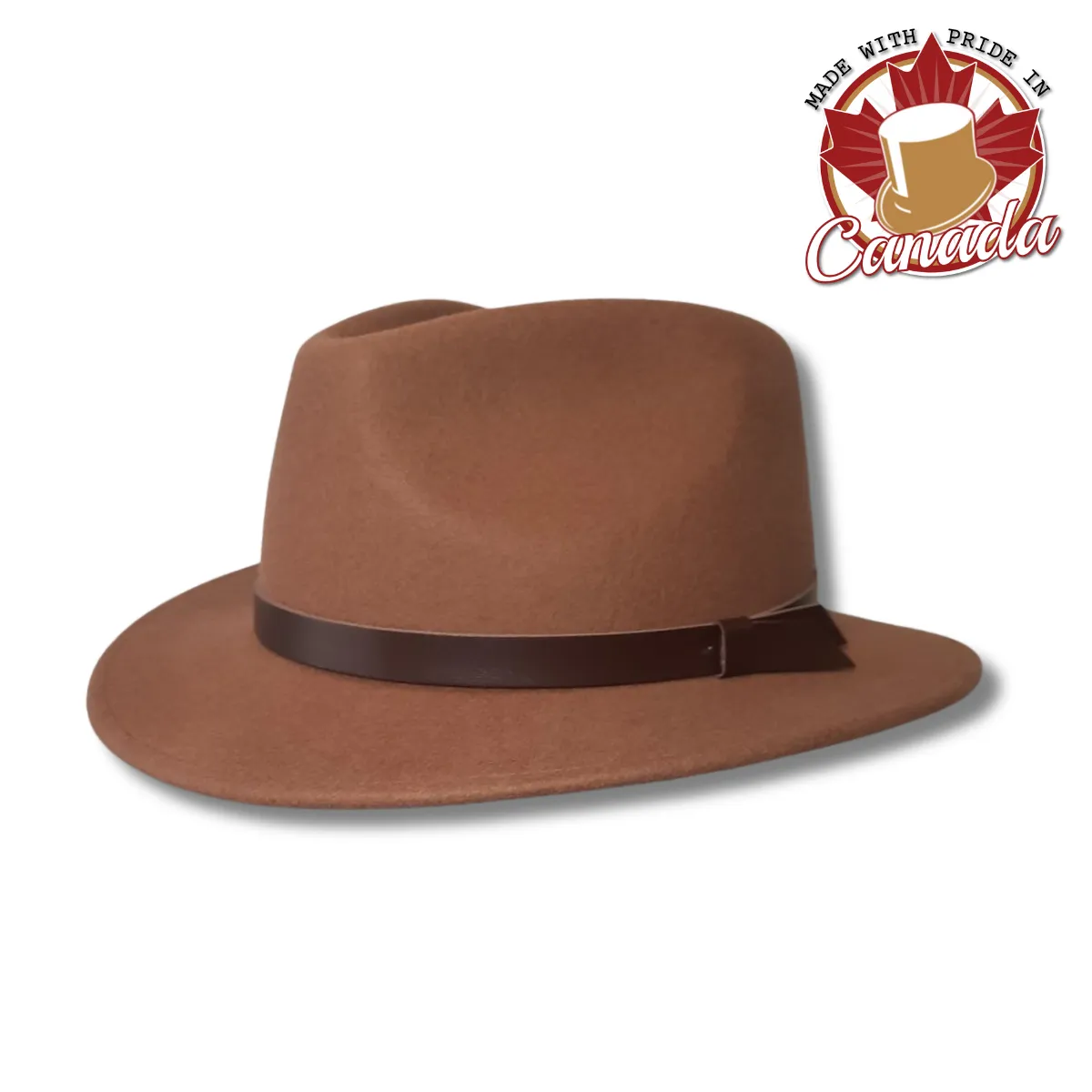 Dr.Jones Wool Felt Fedora with Leather Band