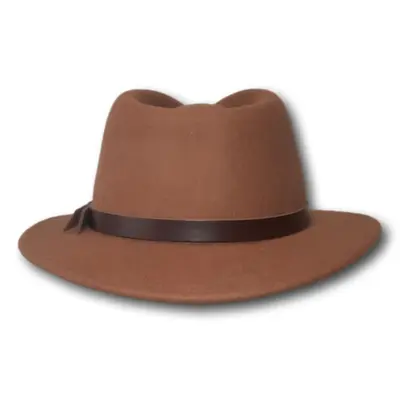 Dr.Jones Wool Felt Fedora with Leather Band