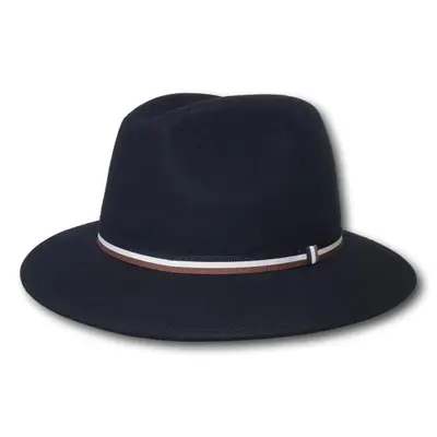 Solid Fedora with Stripe Band