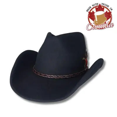 Western with Leather Rope Band