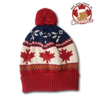Parkhurst Maple Leaf Toque With Pom Pom