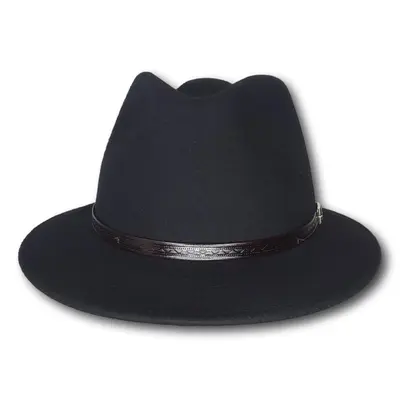 Fedora with Embossed Leather Band