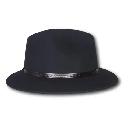 Fedora with Embossed Leather Band