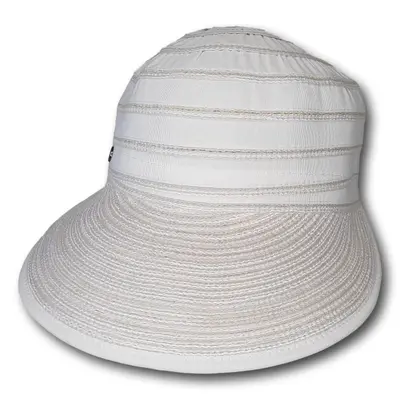 Wide Brim Cap with Stripes