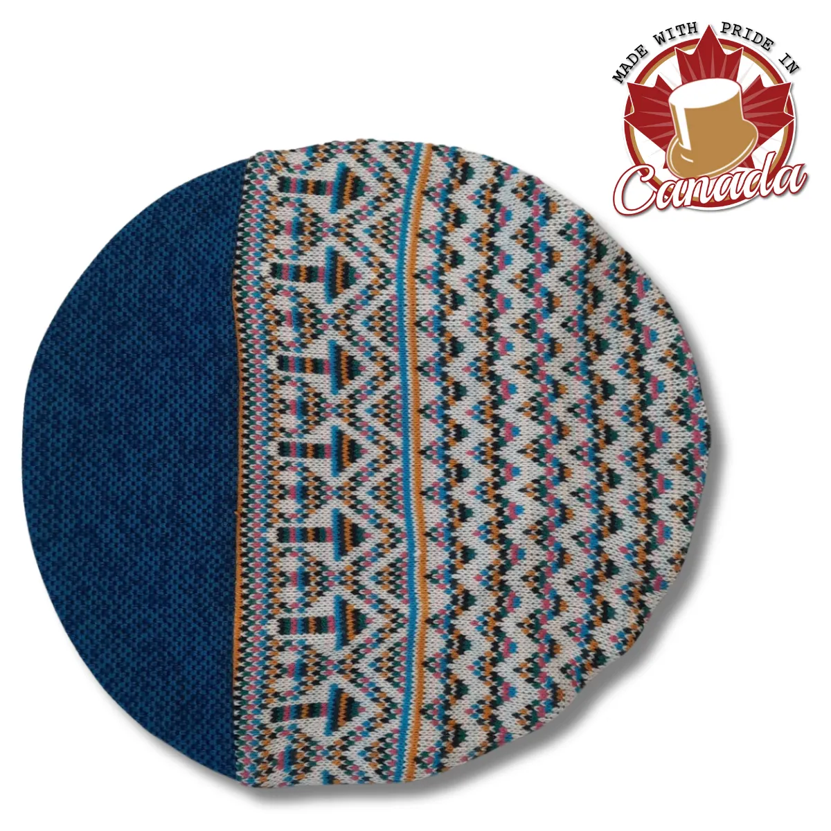Patchwork Recycled Materials Beret
