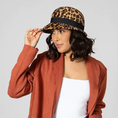Leopard Print Cloche