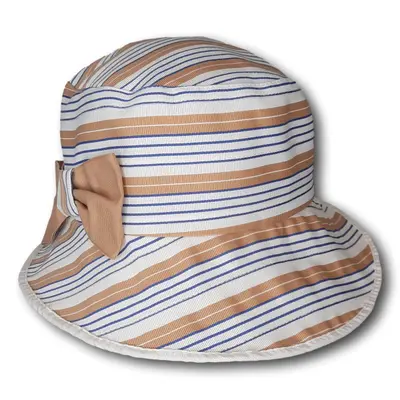 Striped Medium Brim with Bow