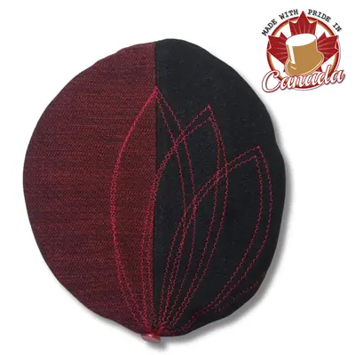 Beret with Stitched Flower
