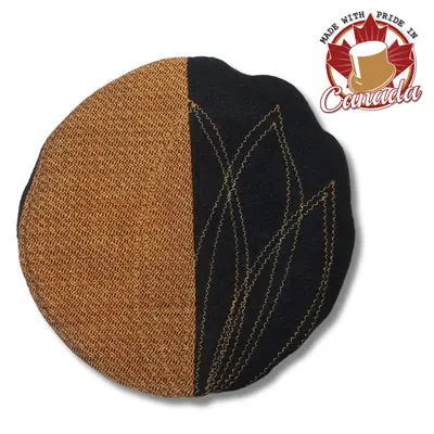Beret with Stitched Flower