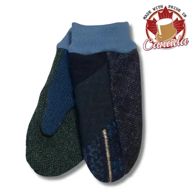 Patchwork Recycled Material Mittens
