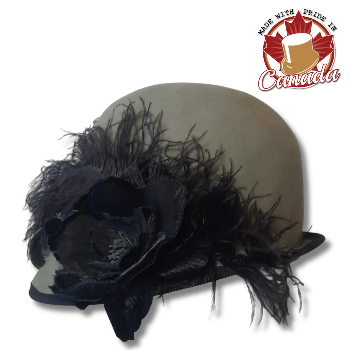 Tacy Dress Hat with Feather