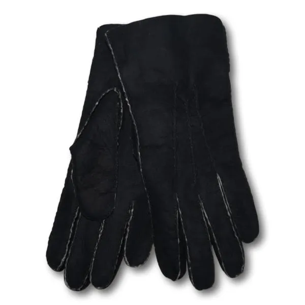 Raw Edge Sheepskin Gloves