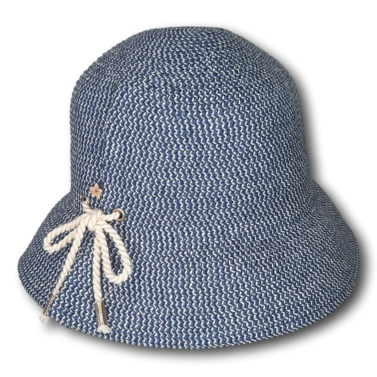Ruched Side Cloche with Rope