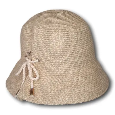 Ruched Side Cloche with Rope