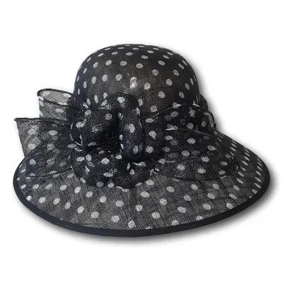 Polka Dot Sinamay Dress Hat