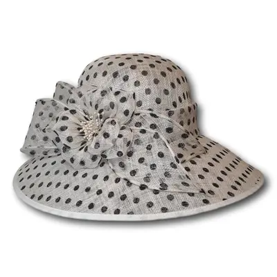 Polka Dot Sinamay Dress Hat