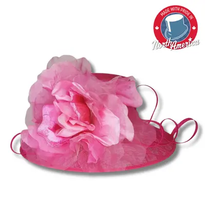 Extra Large Flower With Twists Dress Hat
