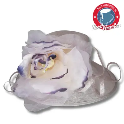 Extra Large Flower With Twists Dress Hat