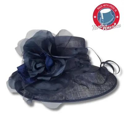 Extra Large Flower With Twists Dress Hat
