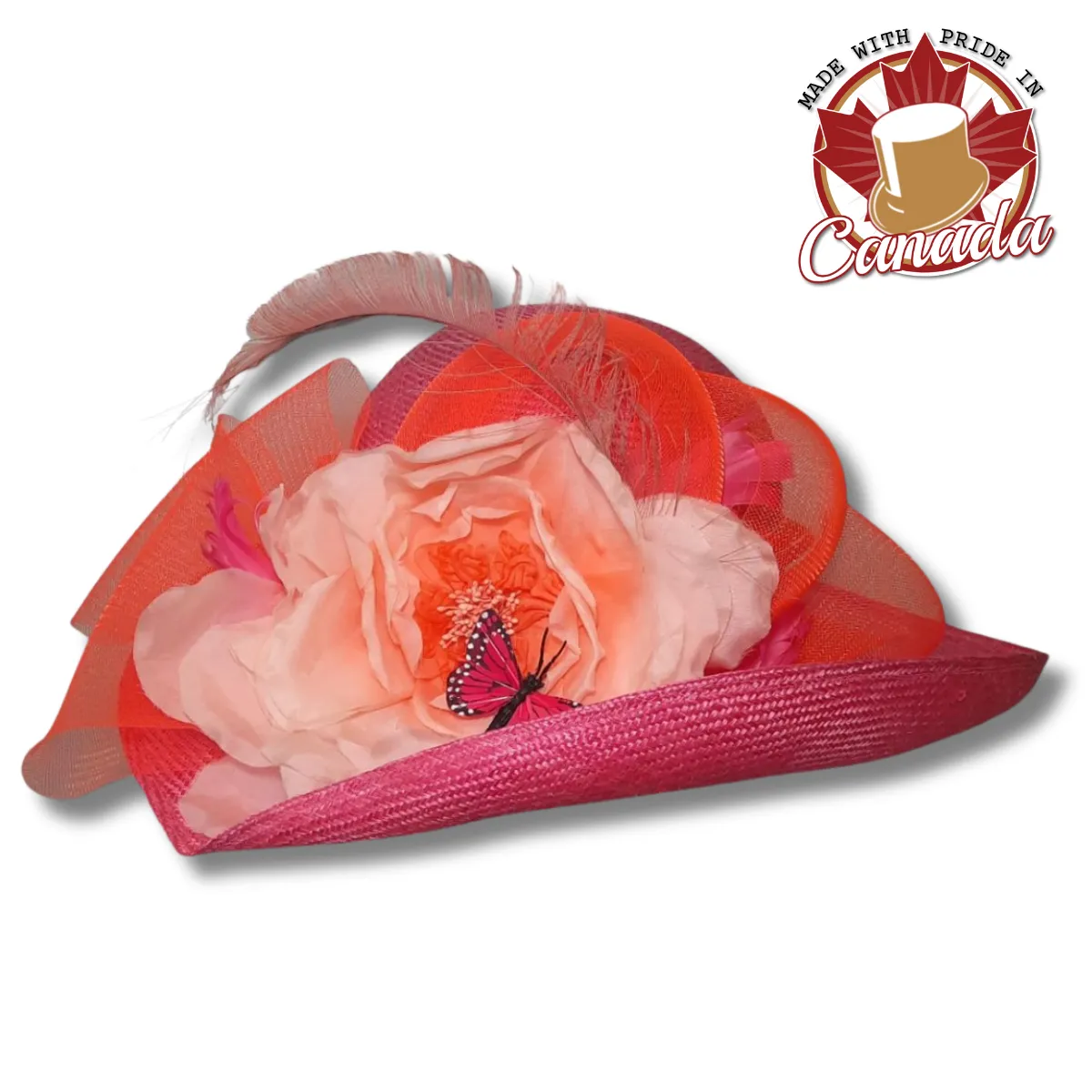 Wide Brim Teardrop Dress Hat