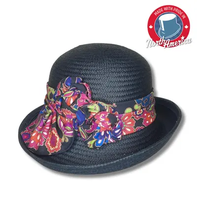 Printed Fabric Band Cloche