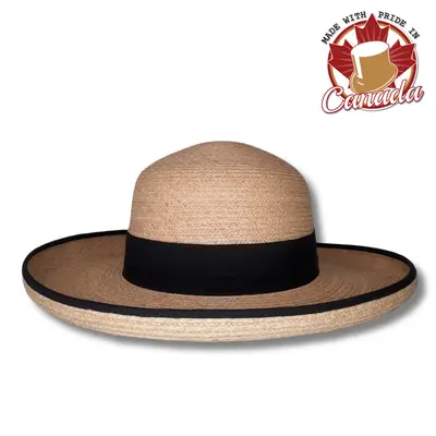 Medium Upturned Brim with Grosgrain Trim