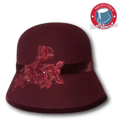 Cloche With Beaded Applique