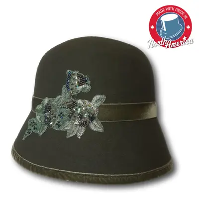 Cloche With Beaded Applique